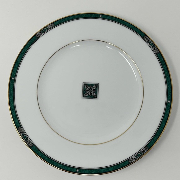 Noritake Emerald Crest 8 1/4" Salad Plate ** New w/ Sticker ** Discontinued - Picture 14 of 16
